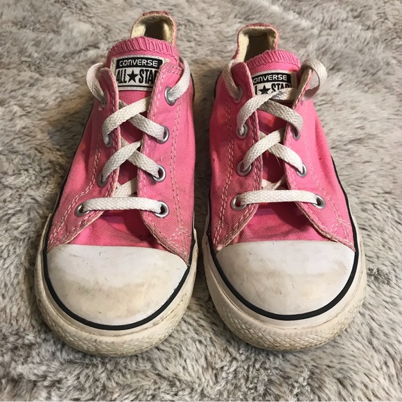 Converse ⚜️ Girls Light Pink One Star Low Top Tennis Shoes - Picture 2 of 10